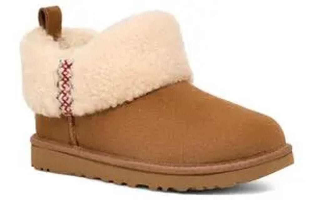 UGG® Ultra Mini Braid Genuine Shearling Bootie